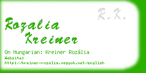 rozalia kreiner business card