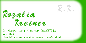 rozalia kreiner business card